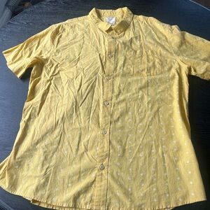 Quiksilver Yellow Casual Button Down Shirt